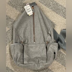 Zella Heather Gray Sling Bag with Rose Gold Accents - NWT